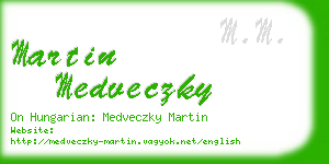 martin medveczky business card